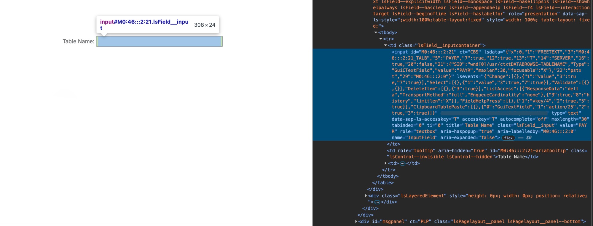 Example locateSID